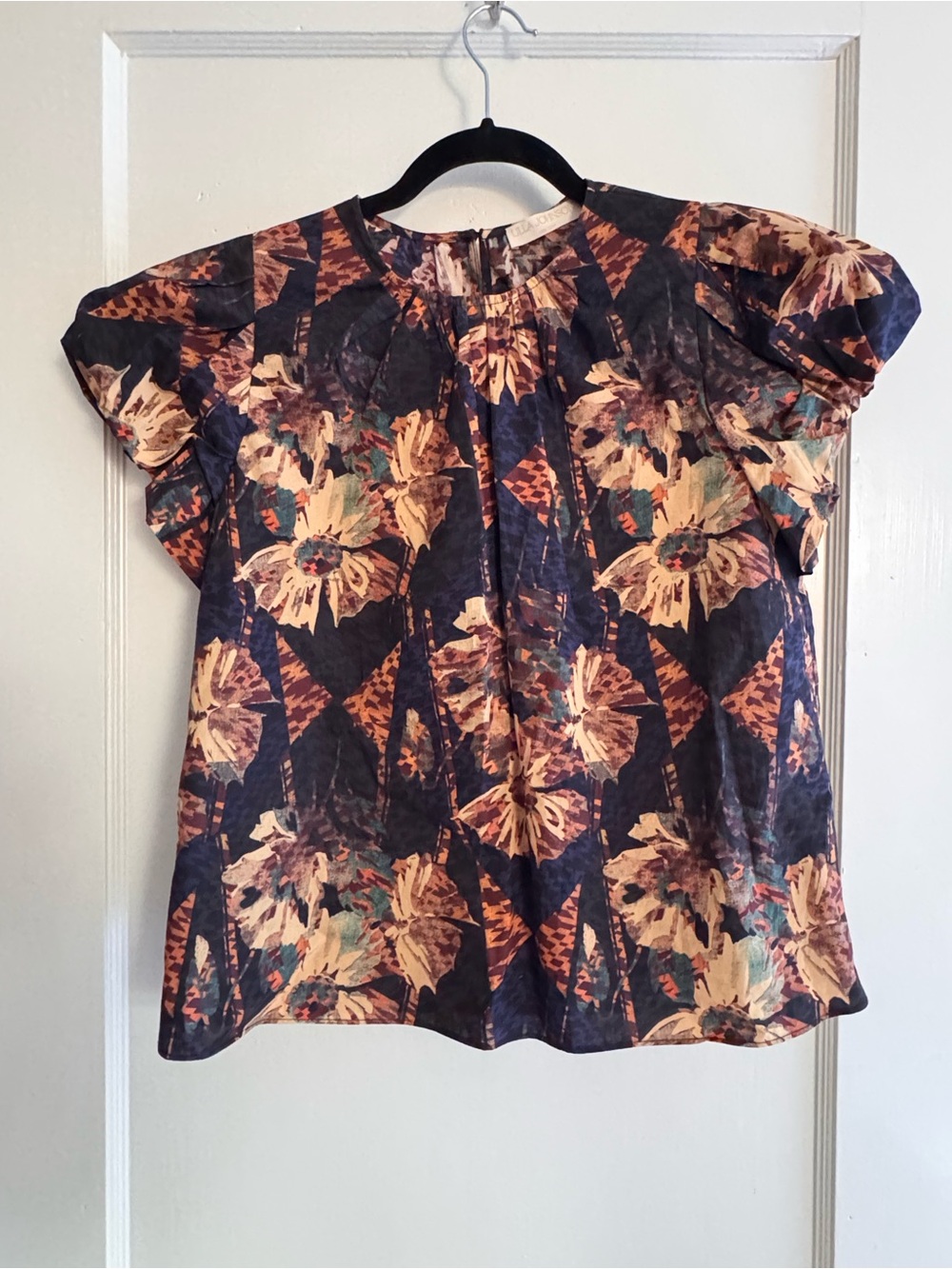Ulla Johnson Floral Print Cap Sleeve Blouse